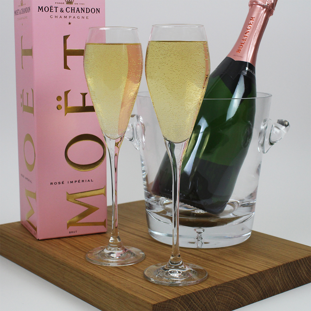 Champagne Cooler and Vintage Champagne Flutes